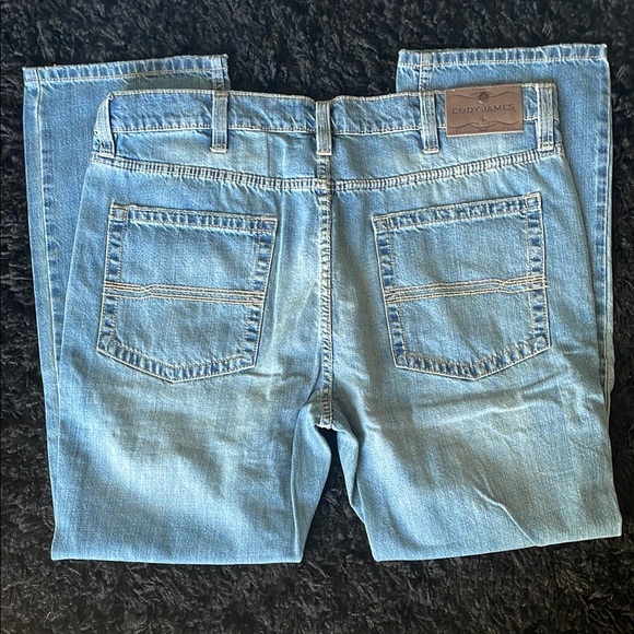 Cody James 40x32 Men's Light Blue Relaxed Jeans - Picture 3 of 5